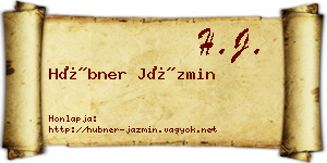 Hübner Jázmin névjegykártya